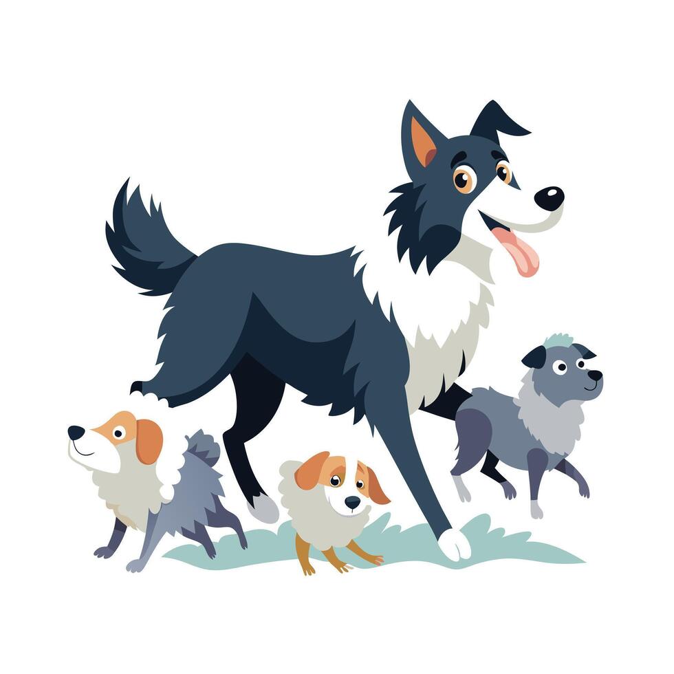 Realistic Pet Cat , Dog Illustration Concepts vector