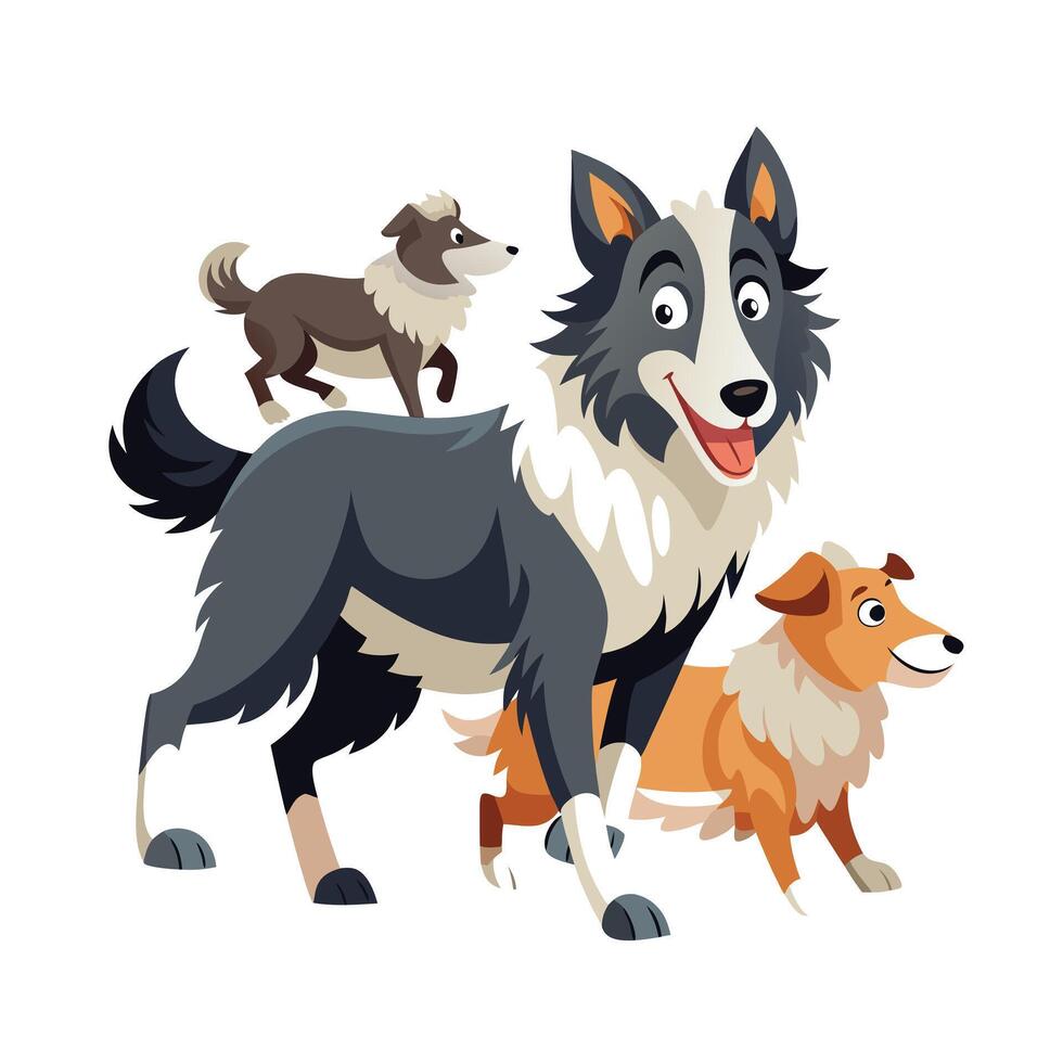 Realistic Pet Cat , Dog Illustration Concepts vector
