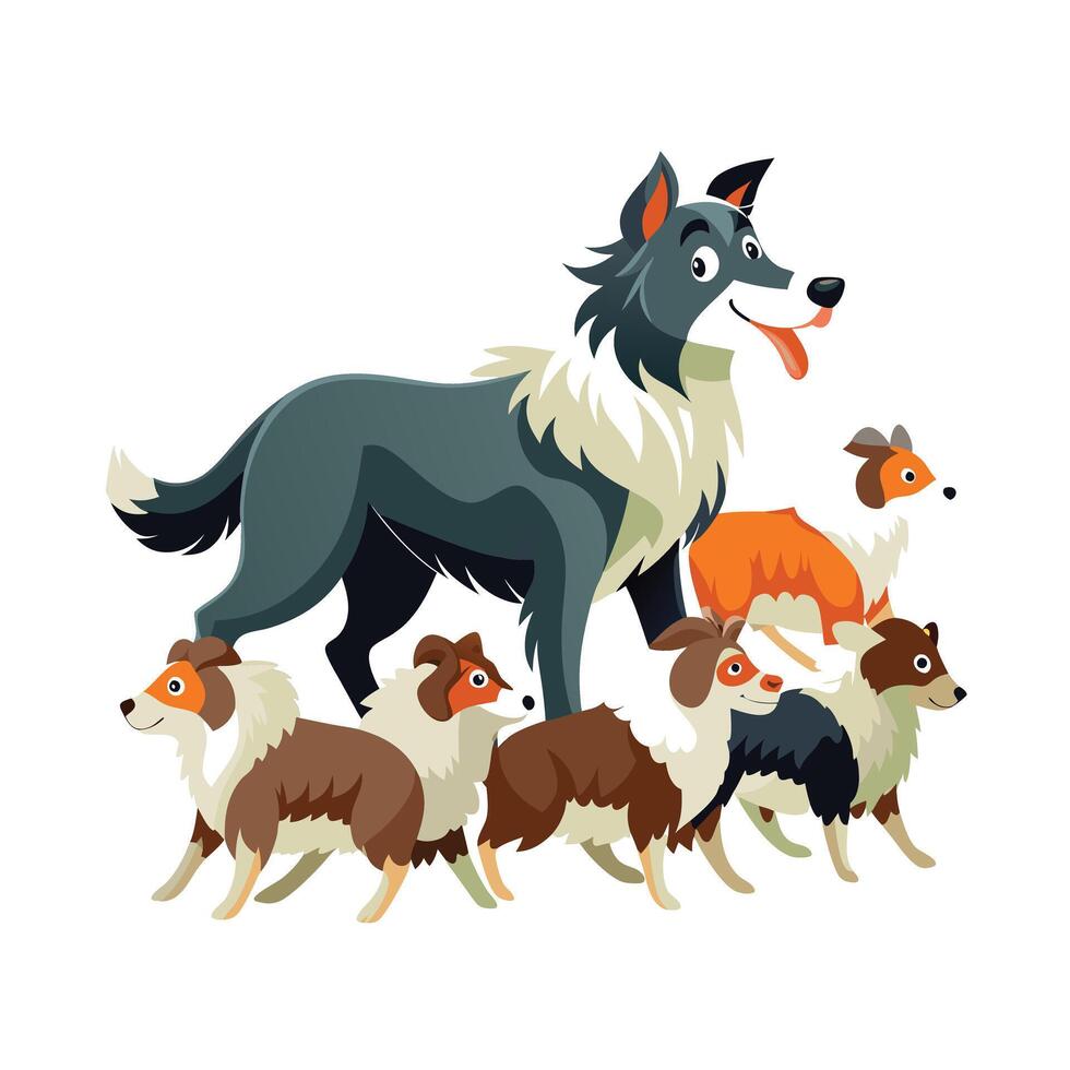 Realistic Pet Cat , Dog Illustration Concepts vector