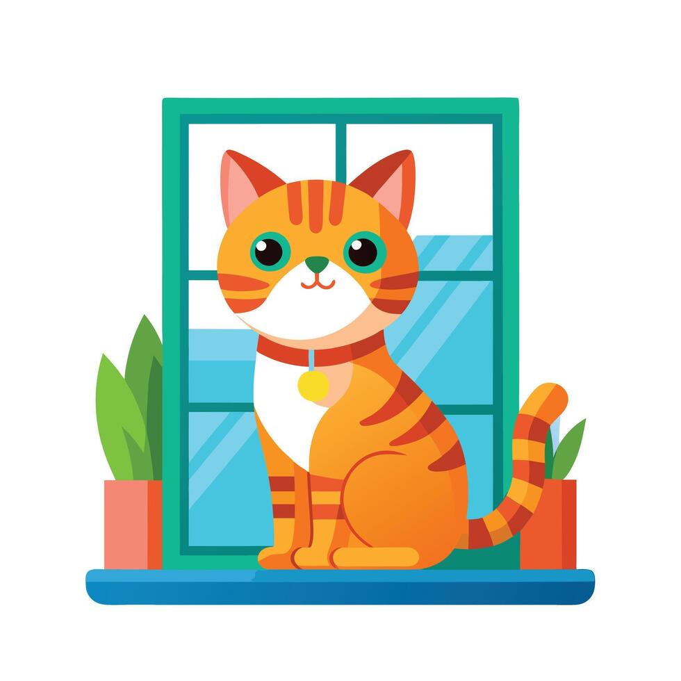 Realistic Pet Cat , Dog Illustration Concepts vector