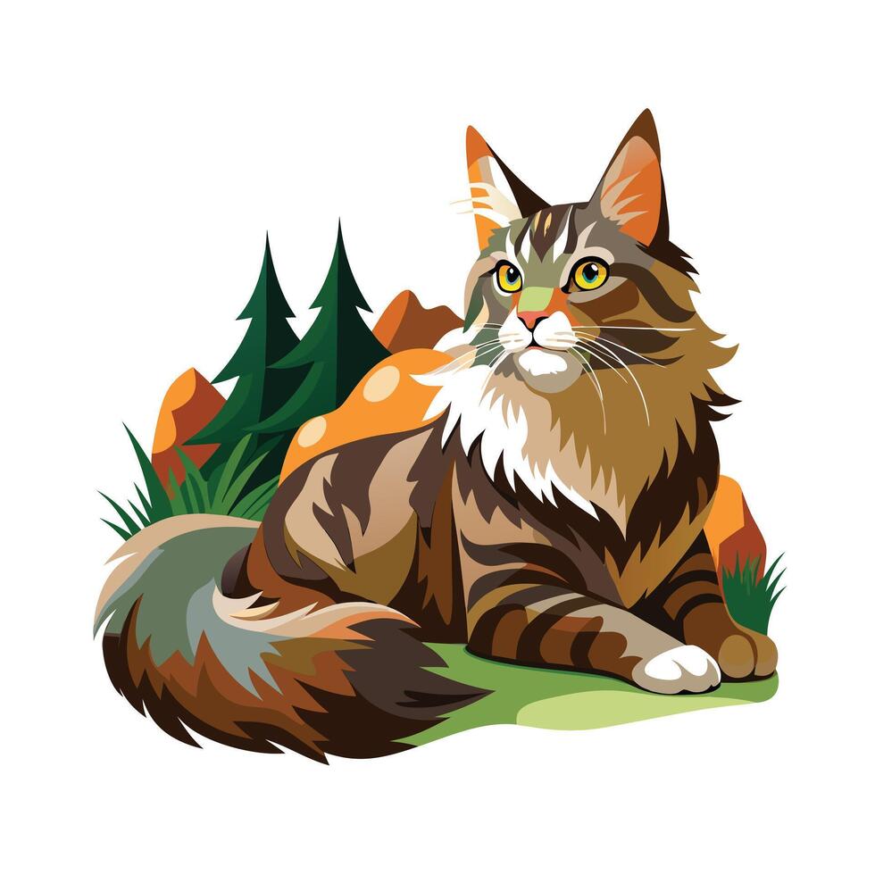 Realistic Pet Cat , Dog Illustration Concepts vector