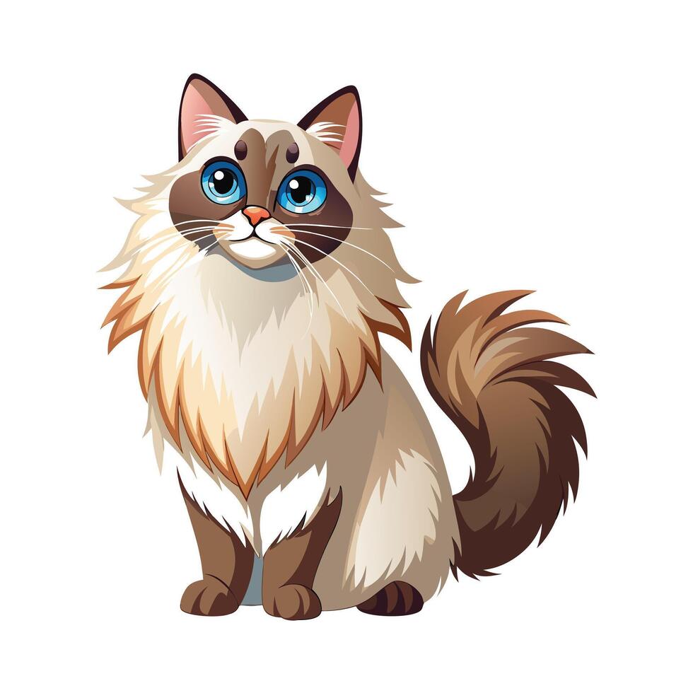 Realistic Illustration of Popular Pet Cat vector