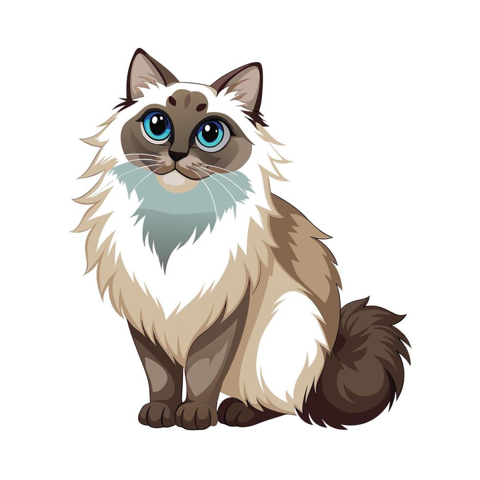 Realistic Illustration of Popular Pet Cat vector