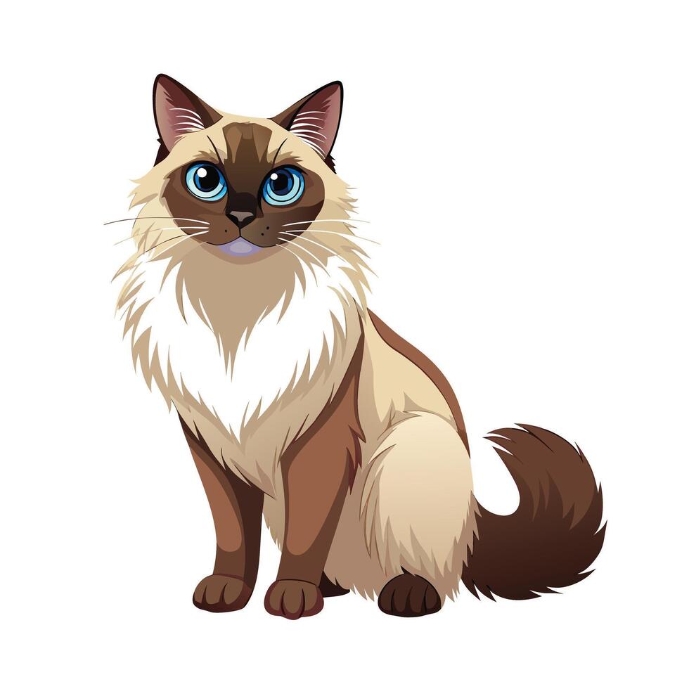 Realistic Illustration of Popular Pet Cat vector