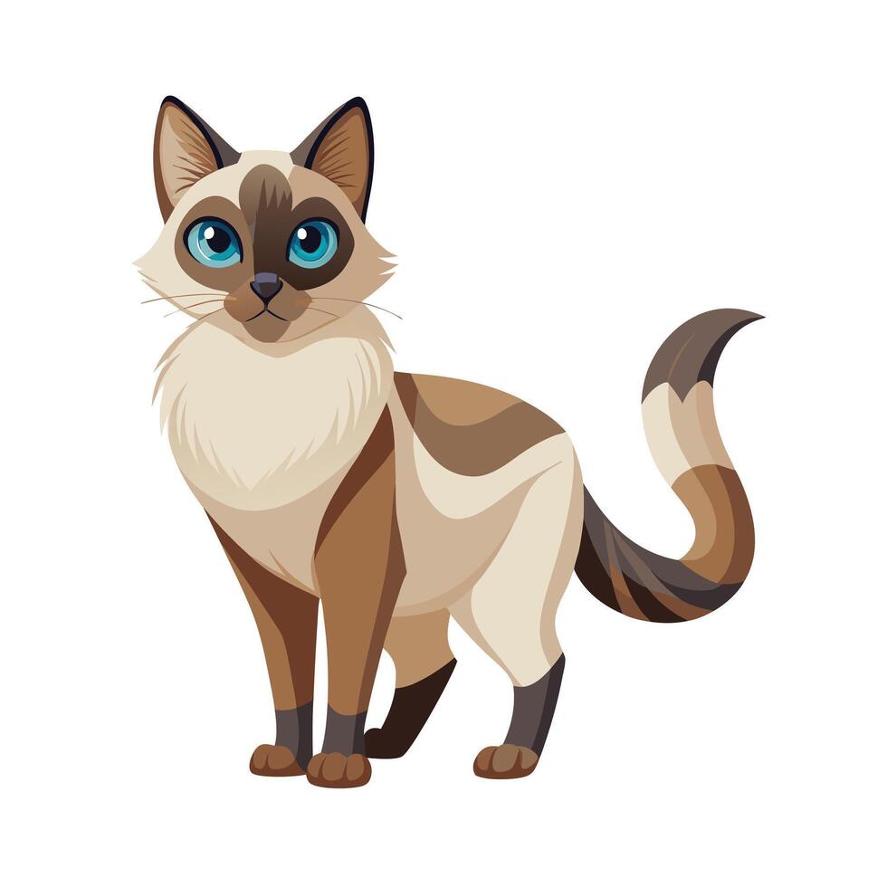 Realistic Illustration of Popular Pet Cat vector