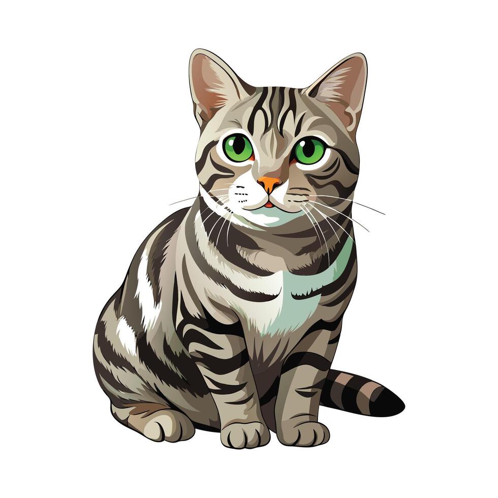 Realistic Illustration of Popular Pet Cat vector