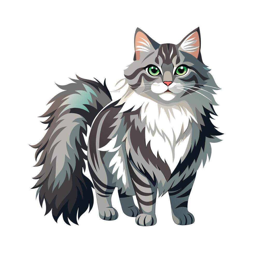 Realistic Illustration of Popular Pet Cat vector