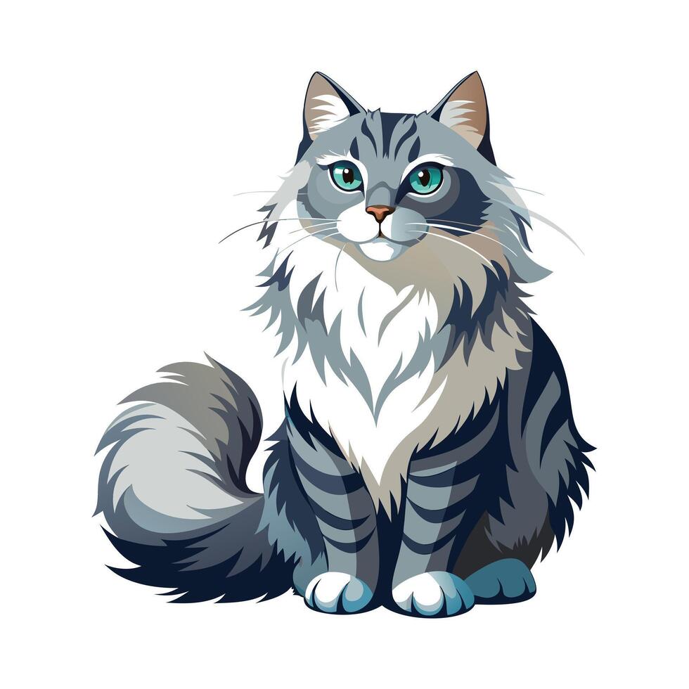 Realistic Illustration of Popular Pet Cat vector