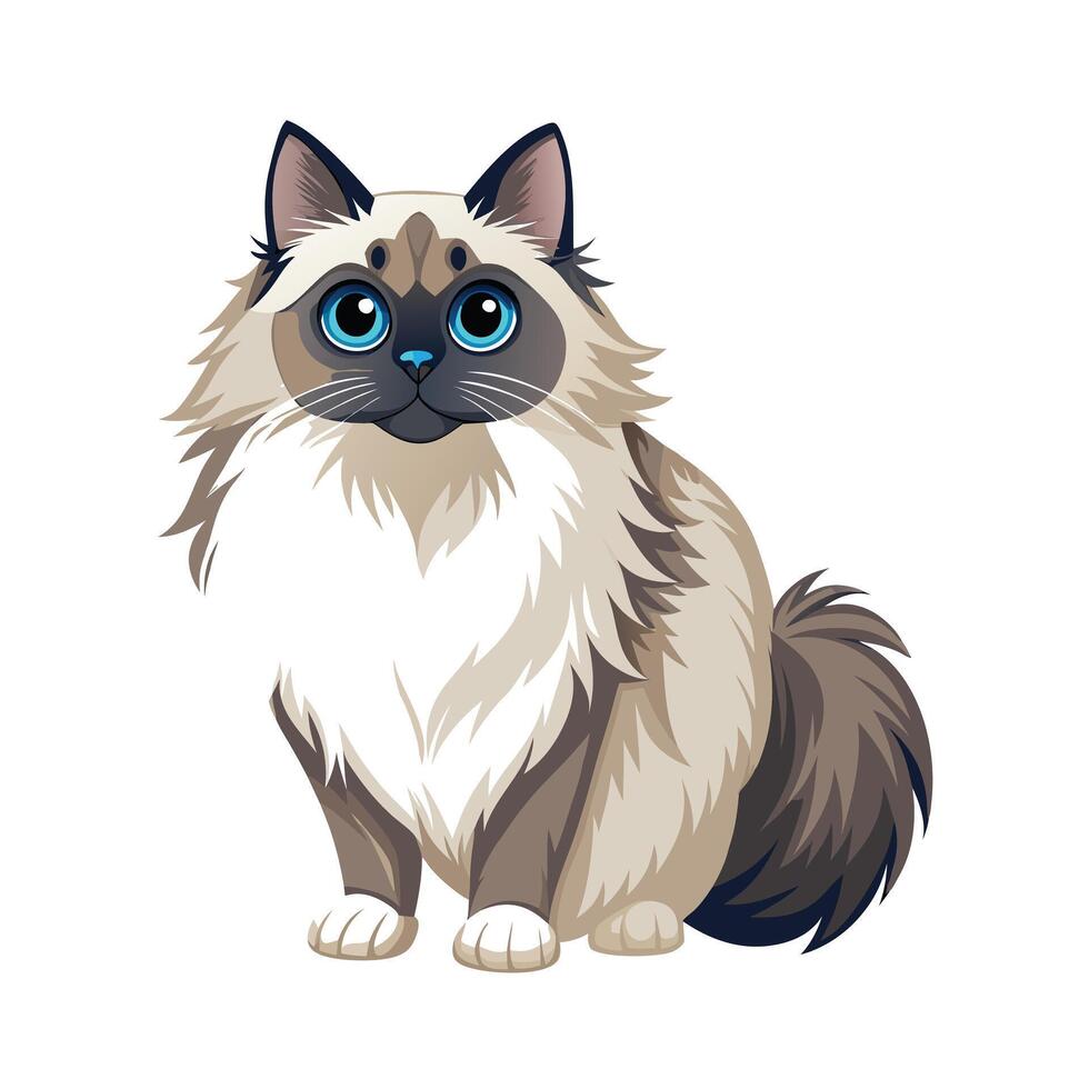 Realistic Illustration of Popular Pet Cat vector