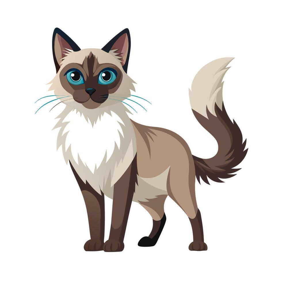Realistic Illustration of Popular Pet Cat vector