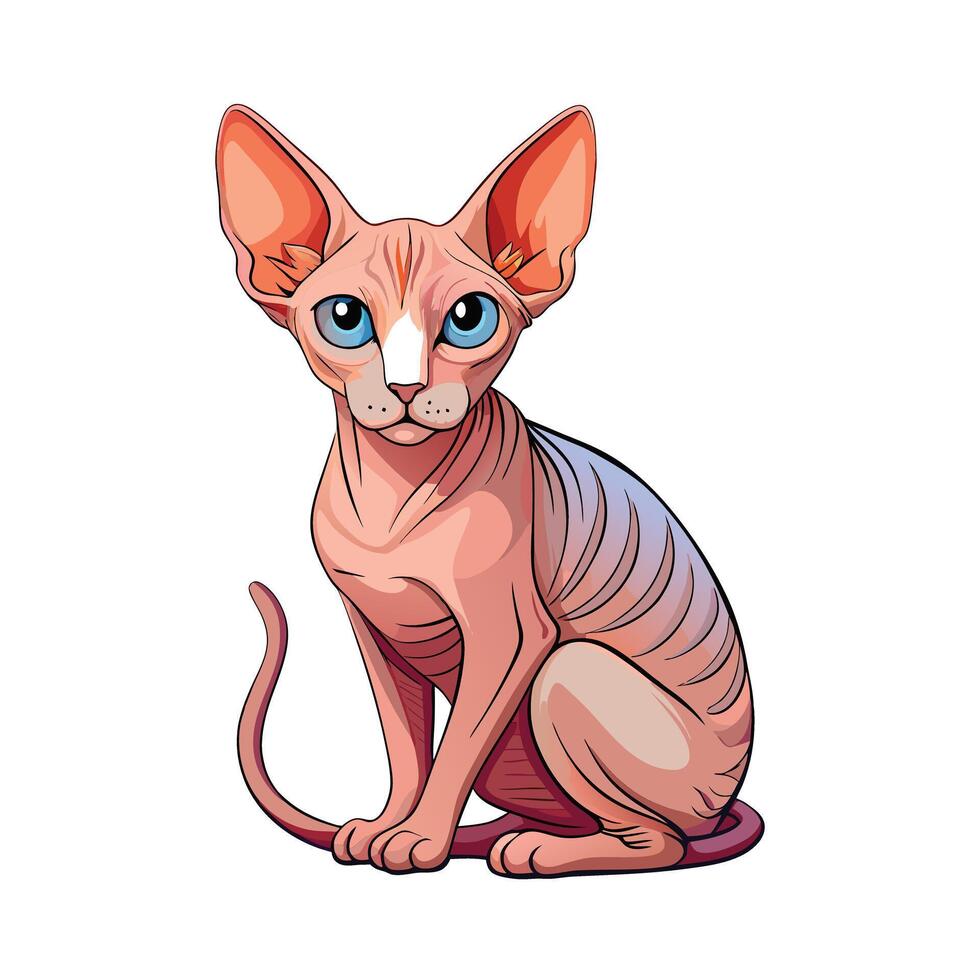 Realistic Illustration of Popular Pet Cat vector