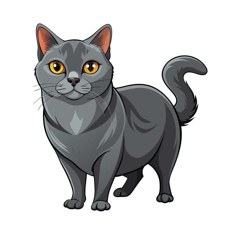 Realistic Illustration of Popular Pet Cat vector