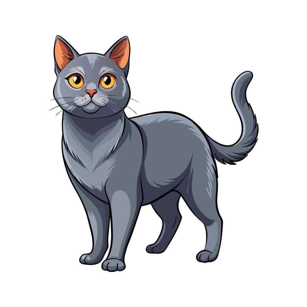 Realistic Illustration of Popular Pet Cat vector