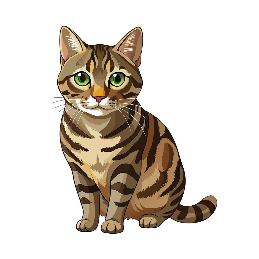 Realistic Illustration of Popular Pet Cat vector