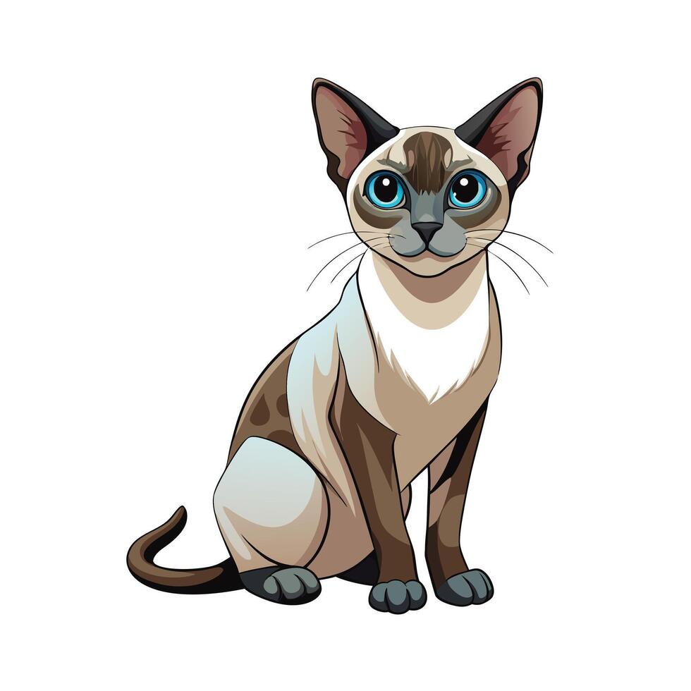 Realistic Illustration of Popular Pet Cat vector
