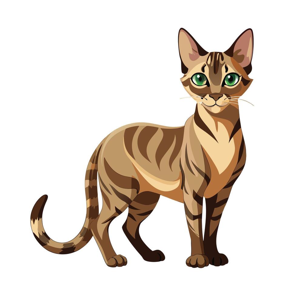 Realistic Illustration of Popular Pet Cat vector