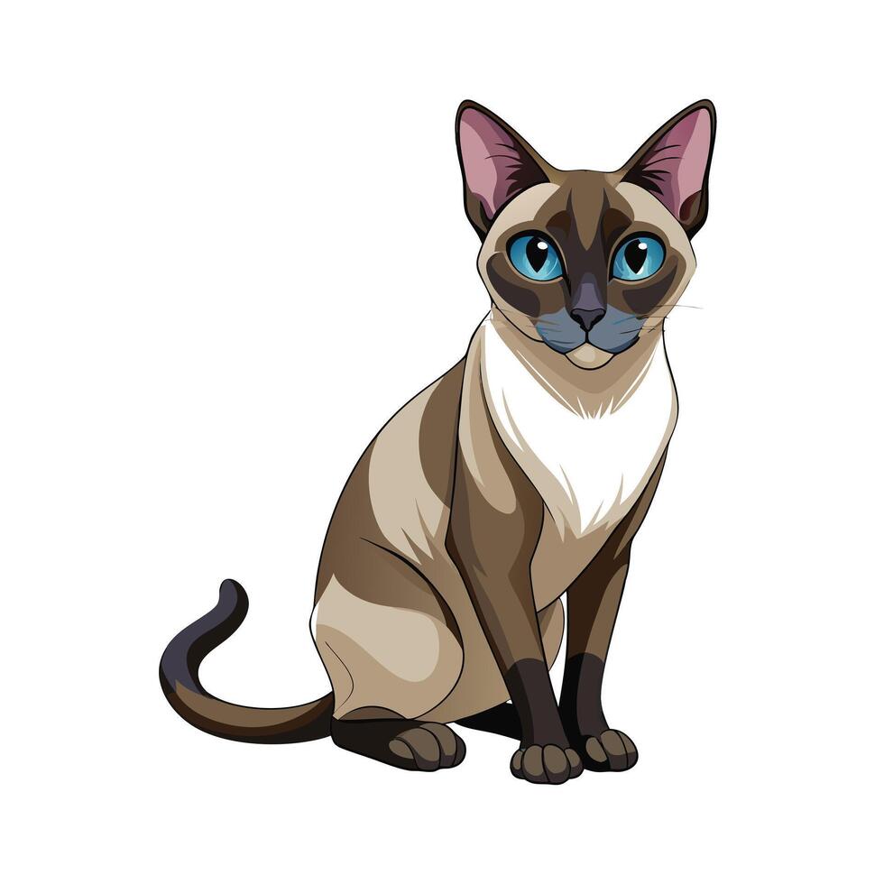 Realistic Illustration of Popular Pet Cat vector