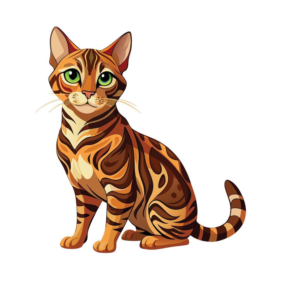 Realistic Illustration of Popular Pet Cat vector