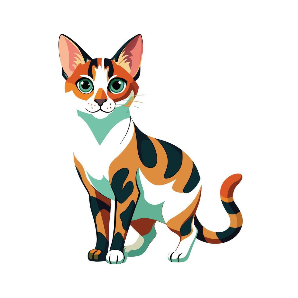 Realistic Illustration of Popular Pet Cat vector