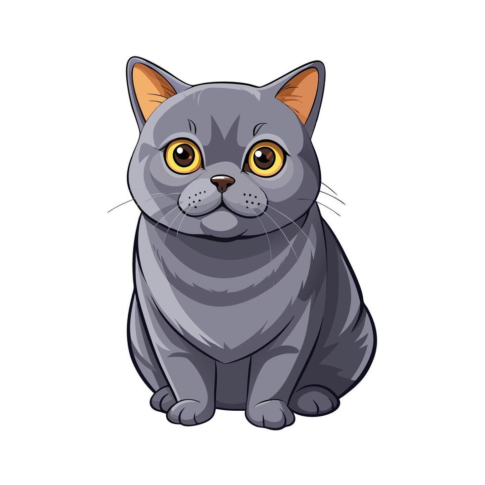 Realistic Illustration of Popular Pet Cat vector