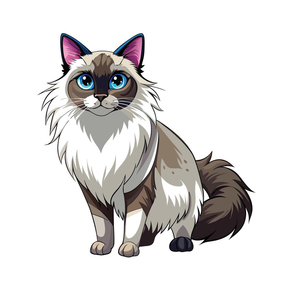 Realistic Illustration of Popular Pet Cat vector