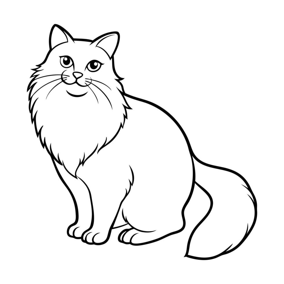 Realistic Illustration of Popular Pet Cat vector
