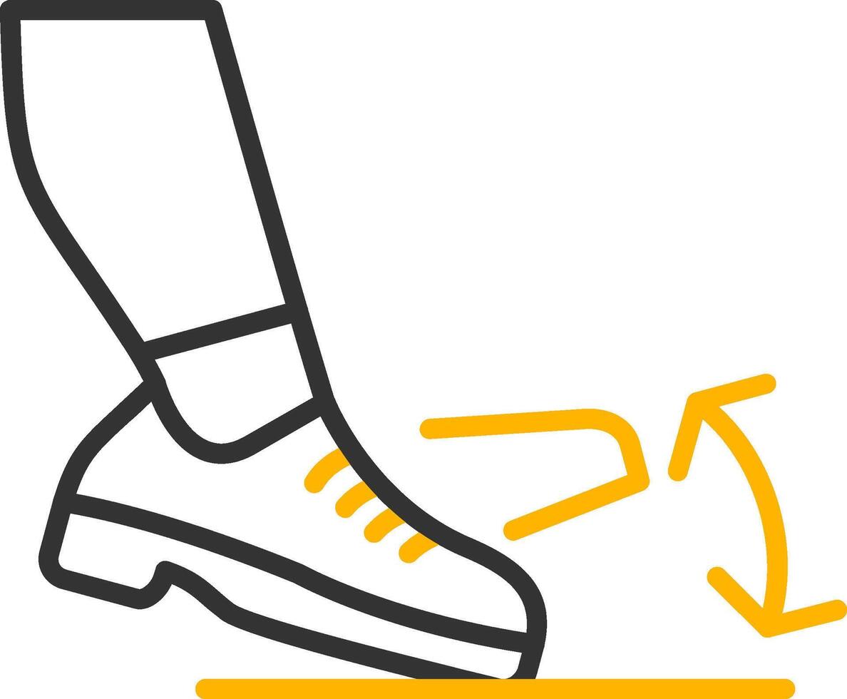 Toe Tap Line Two Color Icon vector