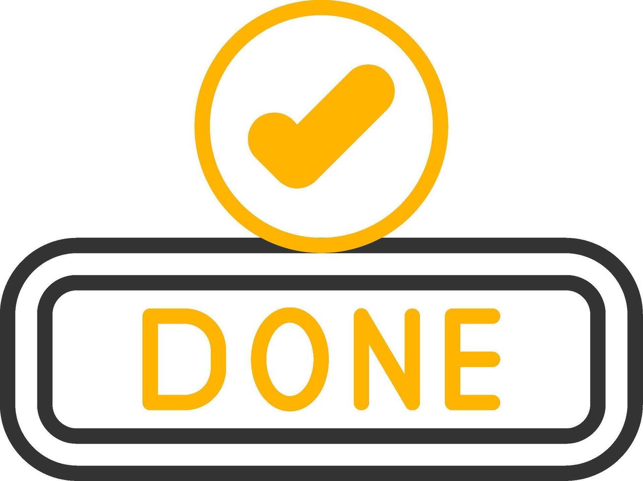 Done Line Two Color Icon vector