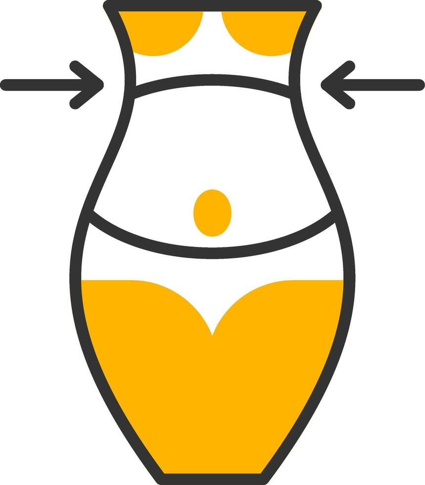 Fat Loss Line Two Color Icon vector