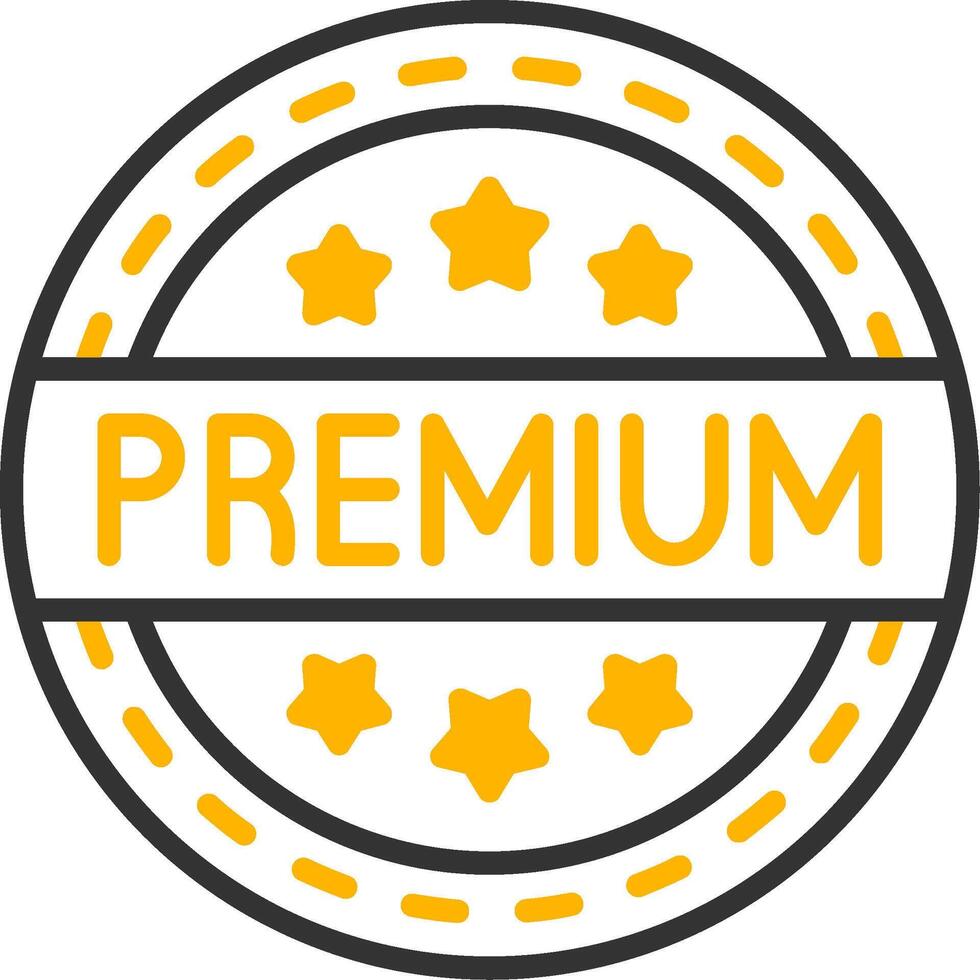 Premium Line Two Color Icon vector