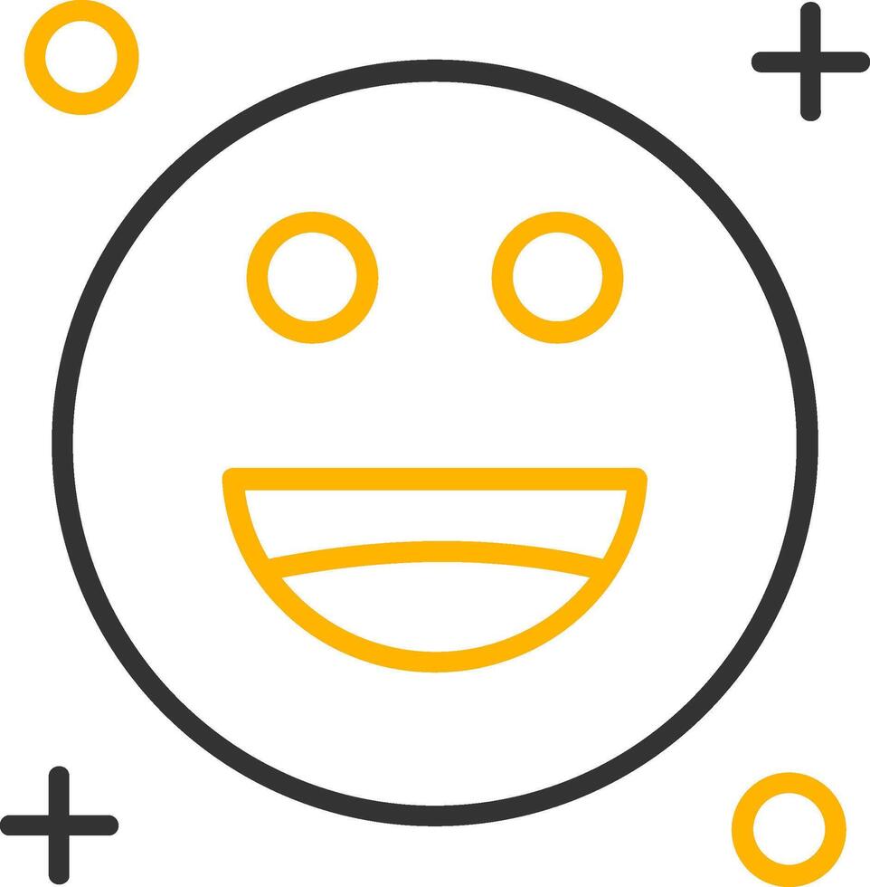 Smile Line Two Color Icon vector
