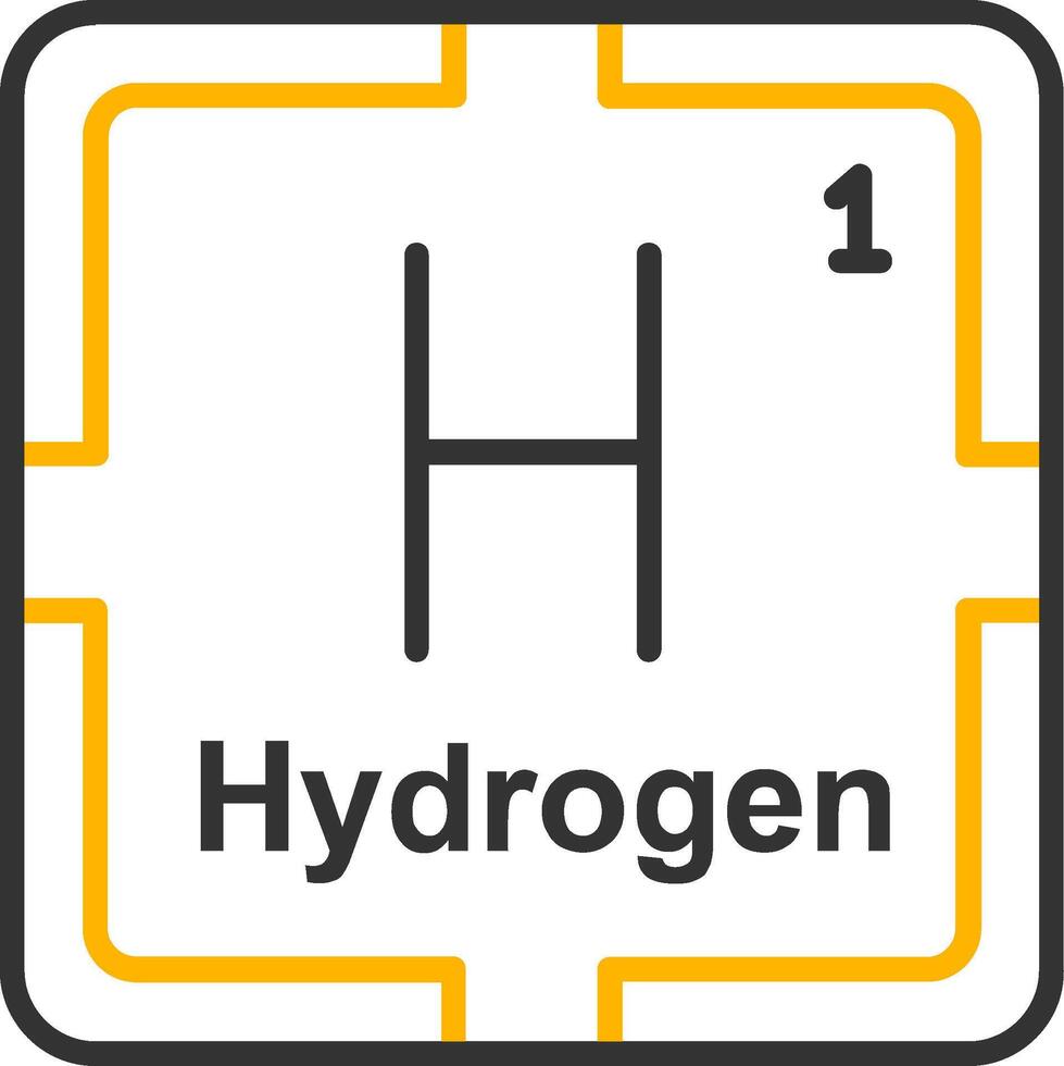 Hydrogen Line Two Color Icon vector