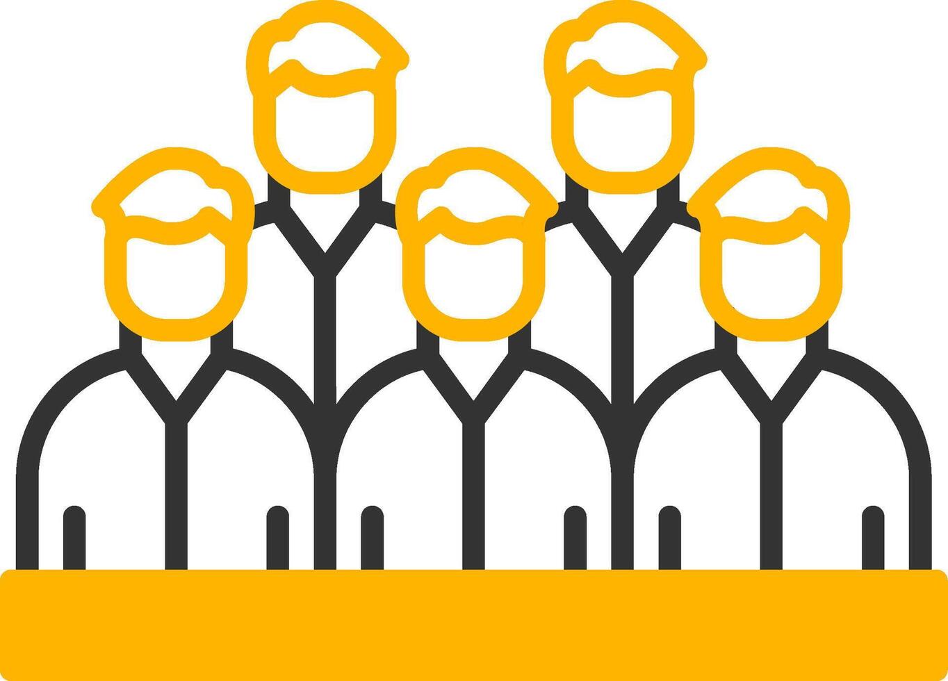 Spectators Line Two Color Icon vector