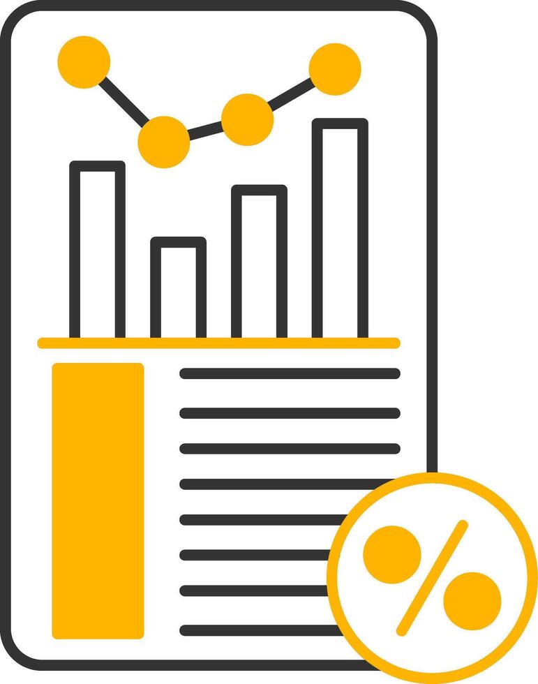 Sales Report Line Two Color Icon vector