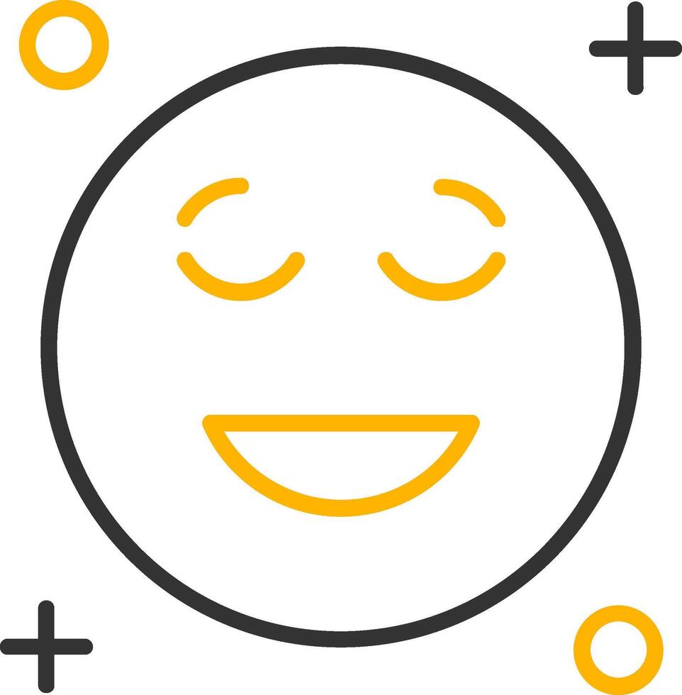 Sad Line Two Color Icon vector