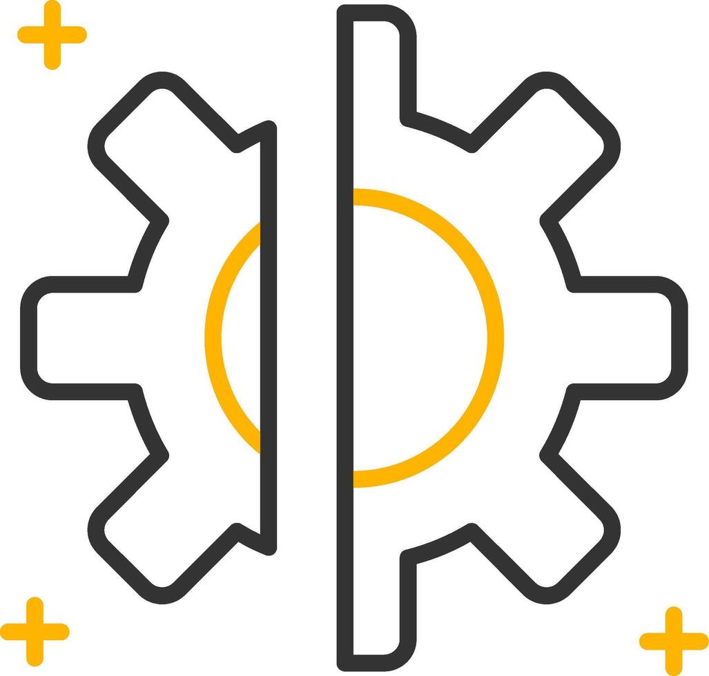 Disruption Line Two Color Icon vector