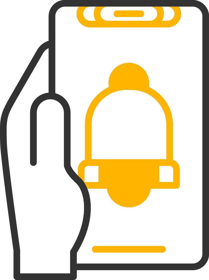 Notification Line Two Color Icon vector