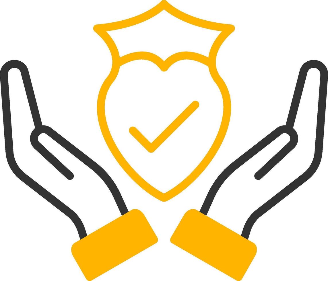 Trust Line Two Color Icon vector