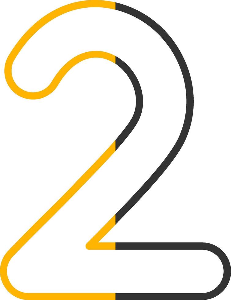 Two Line Two Color Icon vector