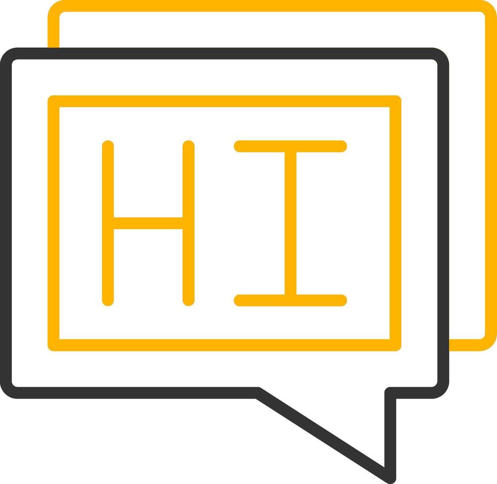 Hi Line Two Color Icon vector