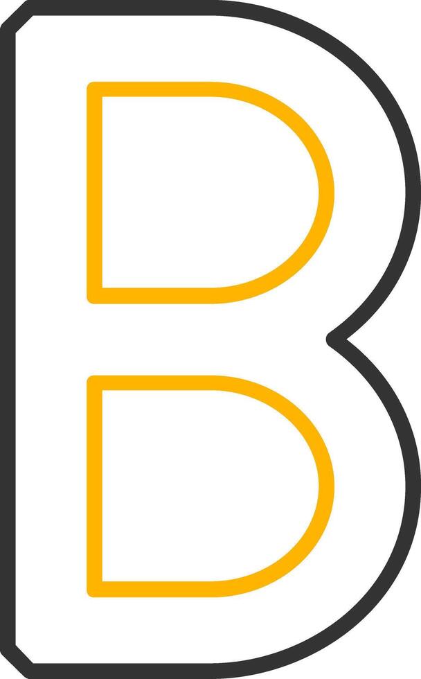 Capital B Icon vector