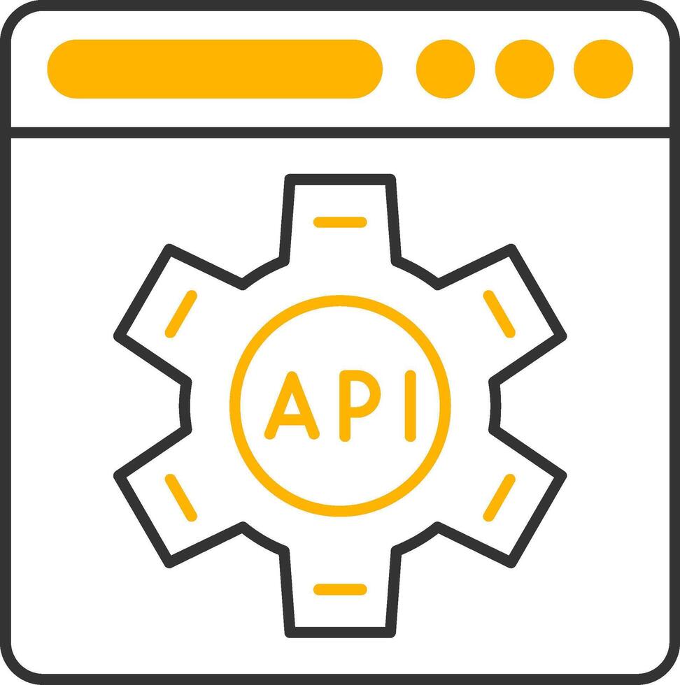Api Line Two Color Icon vector