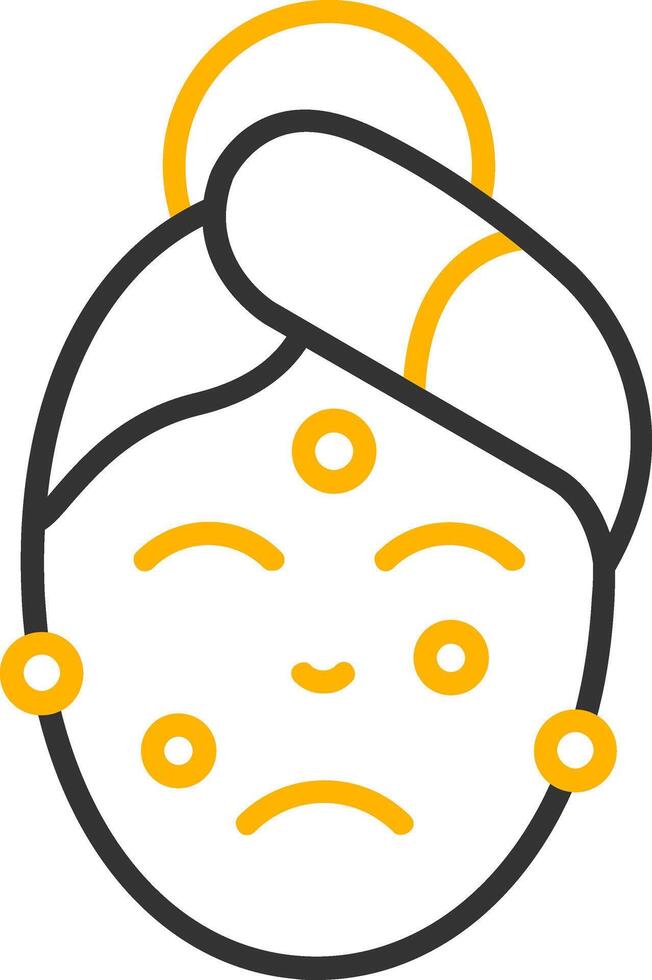 Acne Line Two Color Icon vector