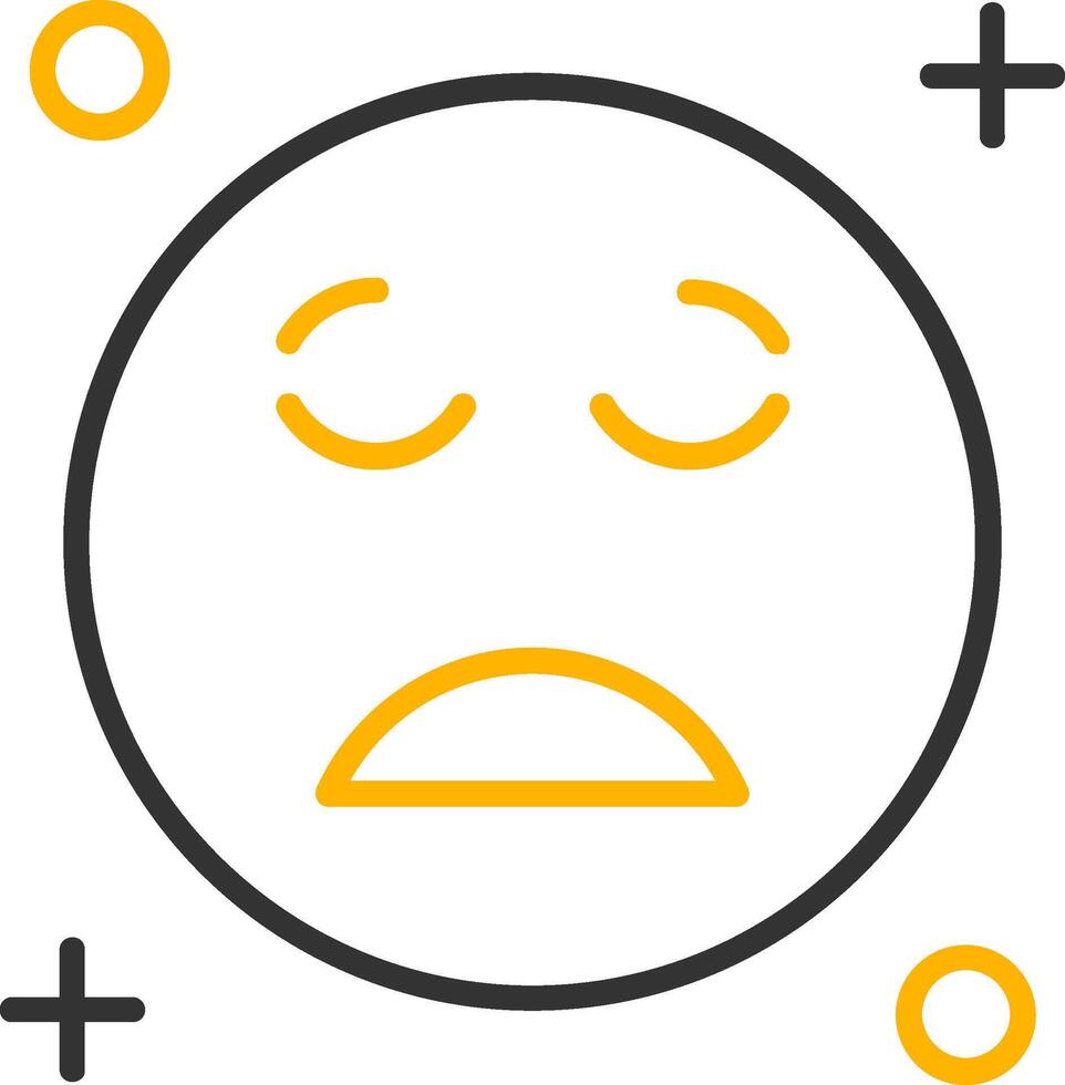 Relieved Line Two Color Icon vector