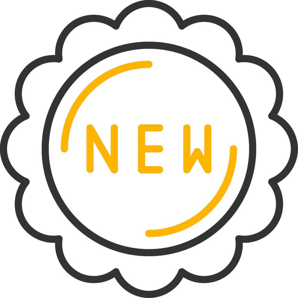 New Line Two Color Icon vector