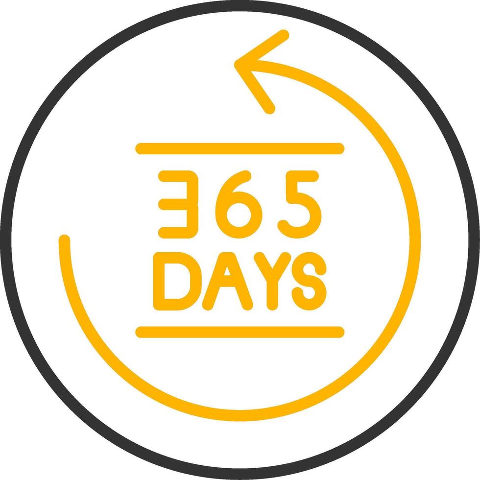 365 Days Line Two Color Icon vector