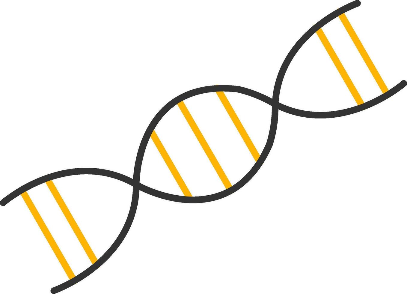 Dna Line Two Color Icon vector