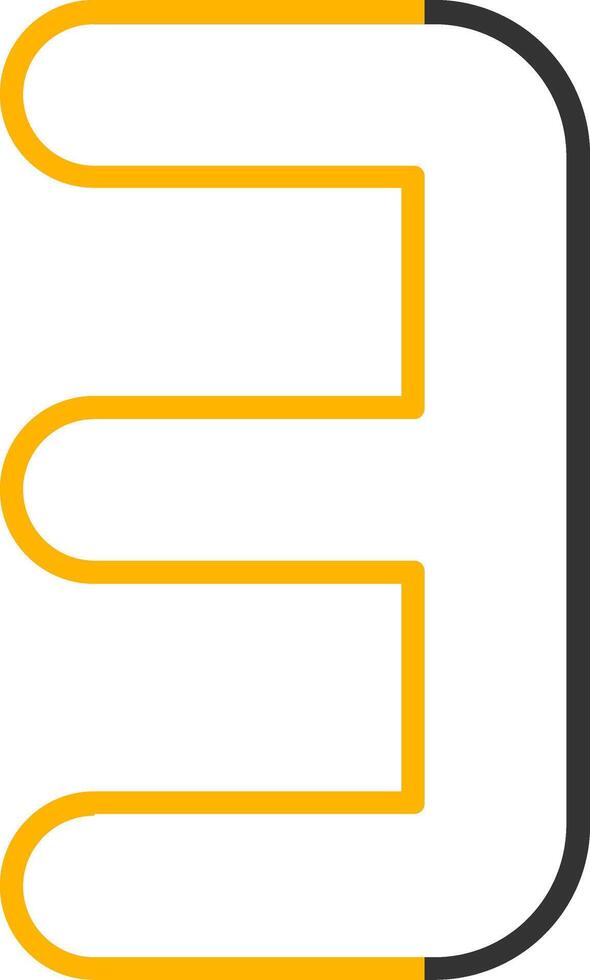 Three Line Two Color Icon vector