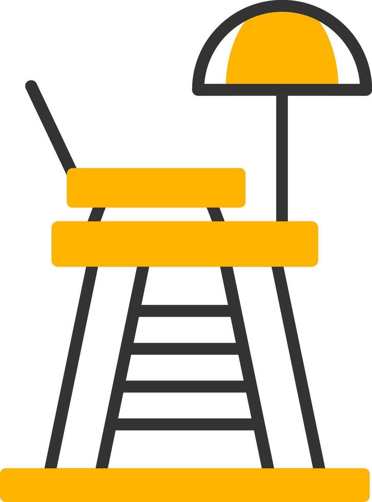 Lifeguard Chair Line Two Color Icon vector