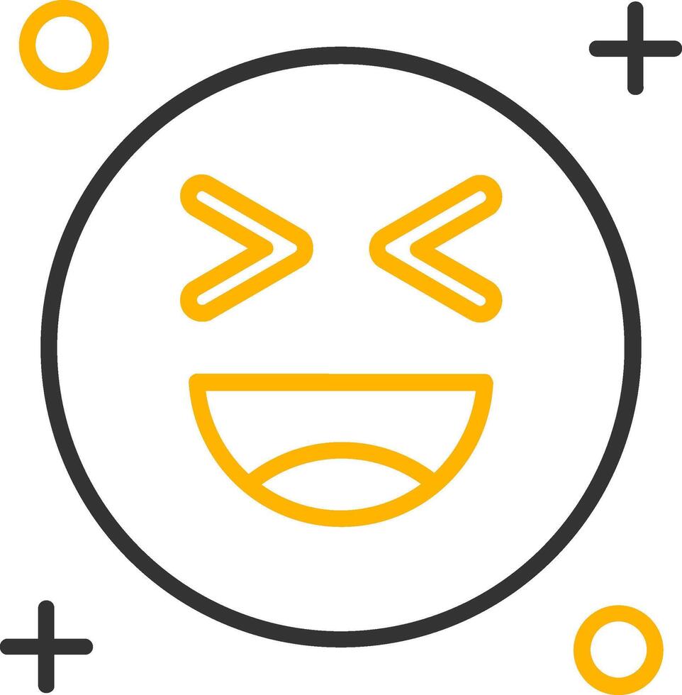 Laugh Line Two Color Icon vector